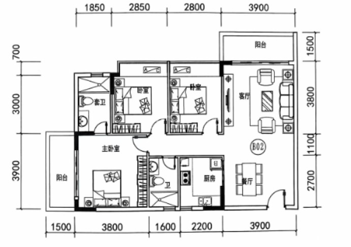 天悦名苑--建面 105.81m²