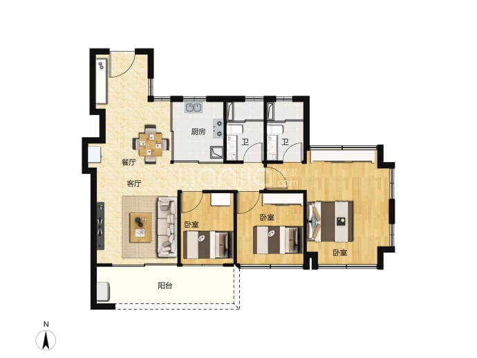 国贸云上--建面 85m²