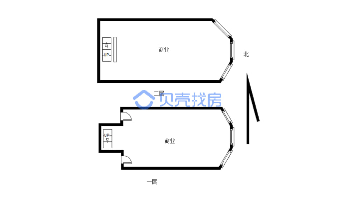 御园财富广场 刘瑞龙推荐房源 两层 使用面积大 位置好-户型图