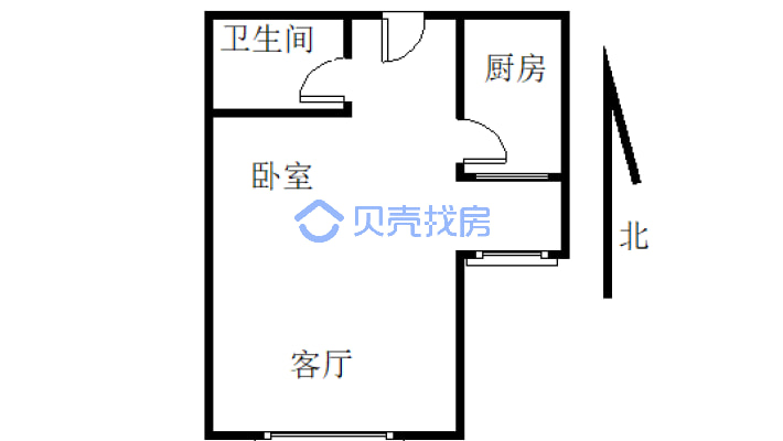 帝景苑 电梯小平米公寓 陪读佳选-户型图