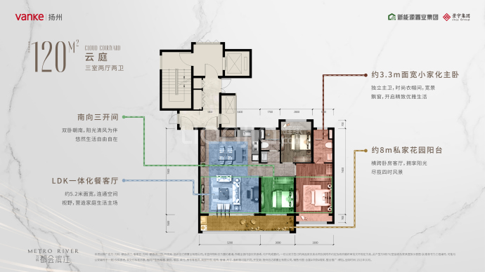 万科都会滨江--建面 120m²