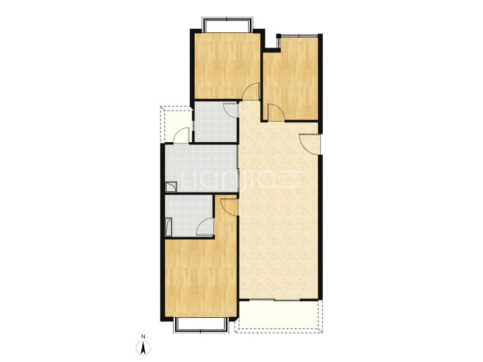 学宸府3室2厅2卫户型图