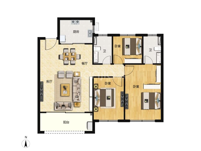 中海云麓里--建面 122m²