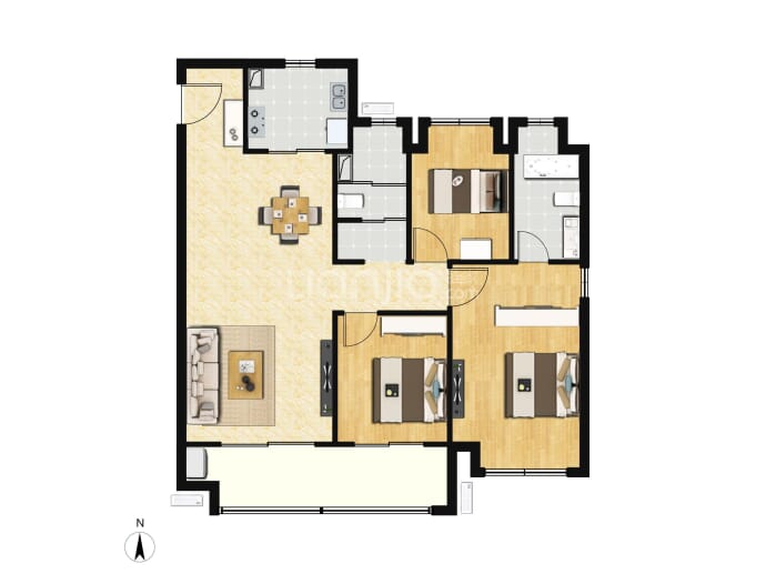 创维汉华世家--建面 106m²