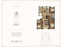 日钢绿城理想之城3室2厅3卫户型图