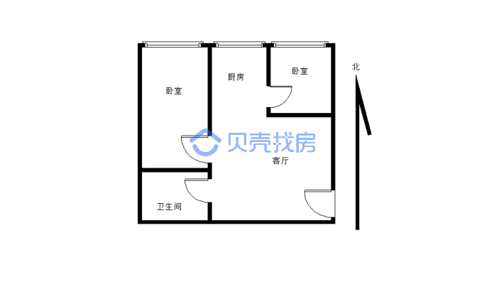 春城家园 步梯6楼 独立两室 诚心出售-户型图