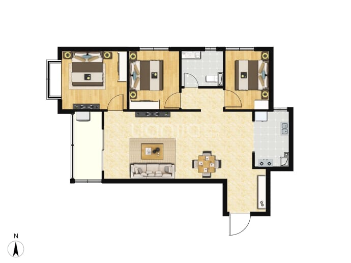 筑友天誉府--建面 91m²