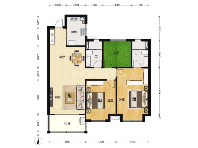 长沙北中心保利时代--建面 109m²