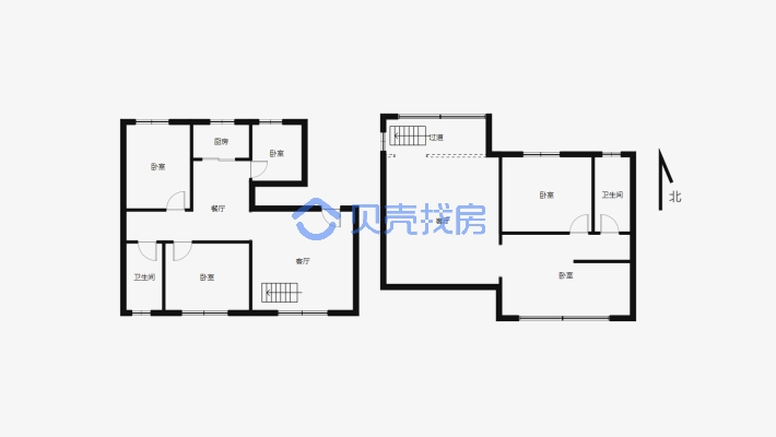 上海城4室2厅2卫 148.00m² 130 万-户型图