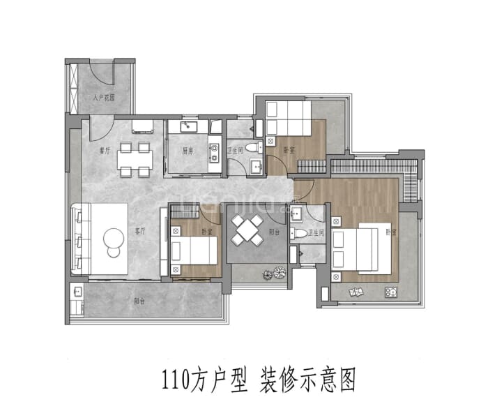 保利云境--建面 110m²