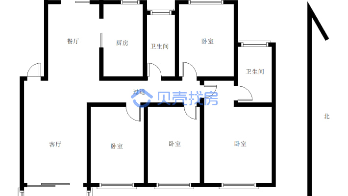 锦绣山庄 4室2厅 南-户型图