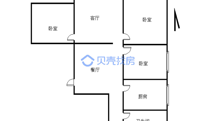 天成后巷46号 3室2厅 南-户型图