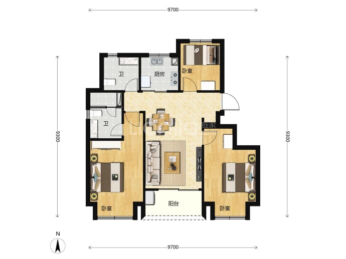 杭颂星澜府--建面 89m²