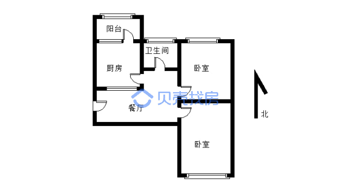 过户小税，看房子方便，独立两室，12 ，采光-户型图