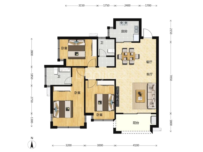 春晖国际城--建面 104.02m²