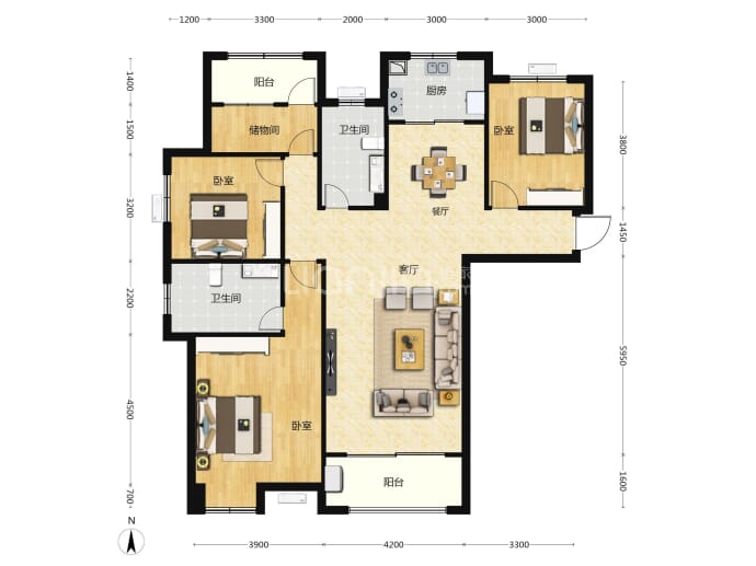 辉煌时代--建面 143m²