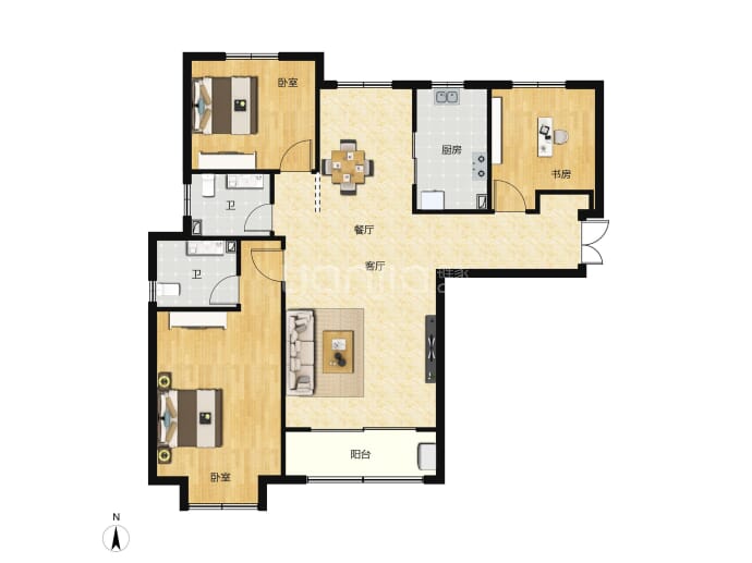 鲁商广厦佳园--建面 121m²