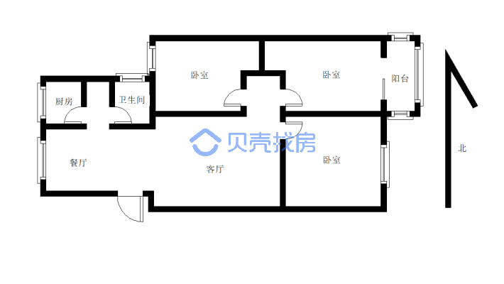 中国银行家属楼：六 中 学 区2楼半精装修出门是学 校-户型图