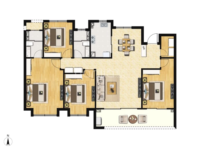 建发·春江悦--建面 148m²