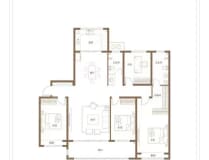 日照中心云筑4室2厅2卫户型图