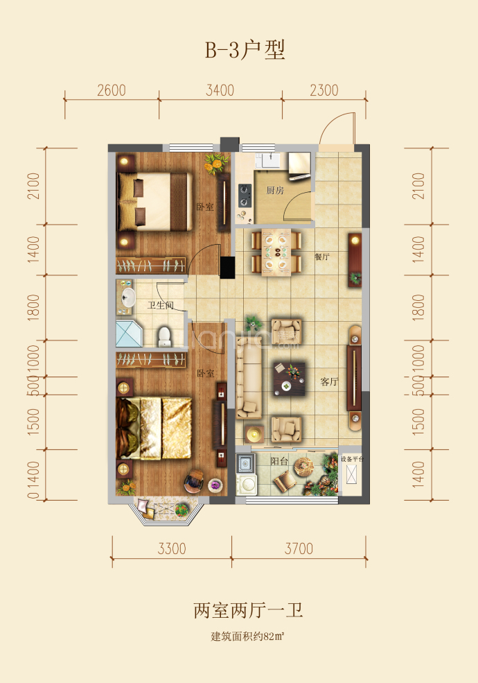 兰州大名城--建面 82m²