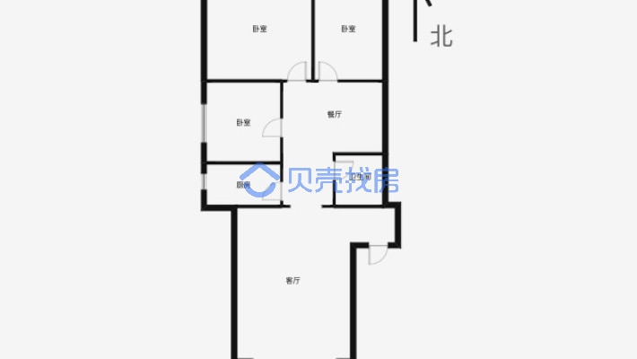 新华南路华侨楼层好3室产权清晰可按揭-户型图