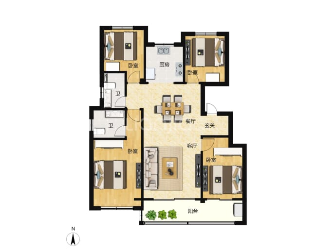 泰安玖峯汇住宅项目--建面 143m²