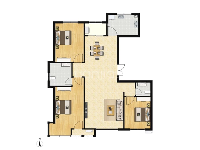 凤凰华府C区--建面 129m²