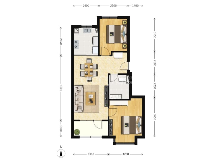 公园和御--建面 72m²