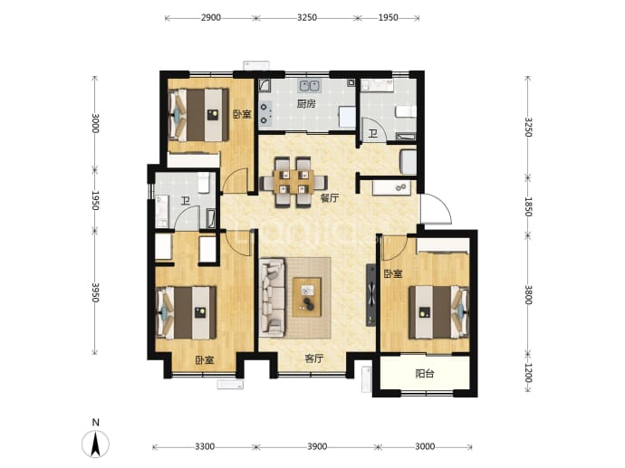 格调榴园--建面 115m²