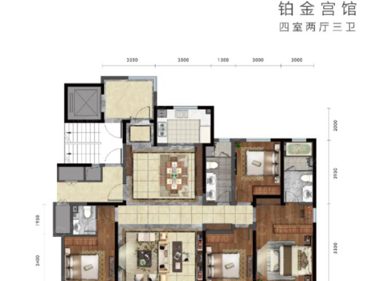 佳源华府4室2厅3卫户型图