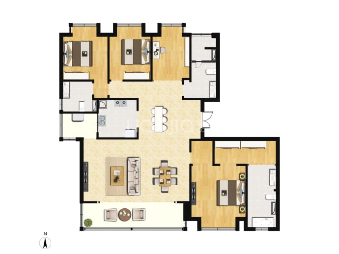 中铁·壹号峯景--建面 182m²