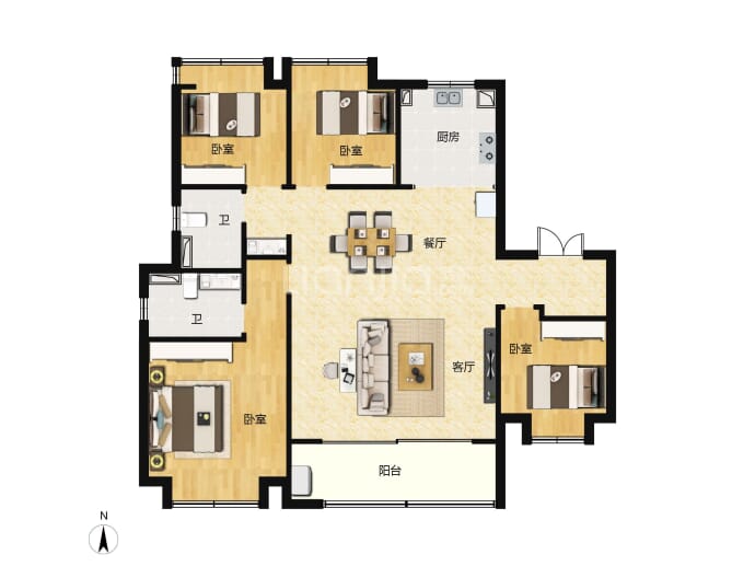 大华铂金悦府--建面 143m²