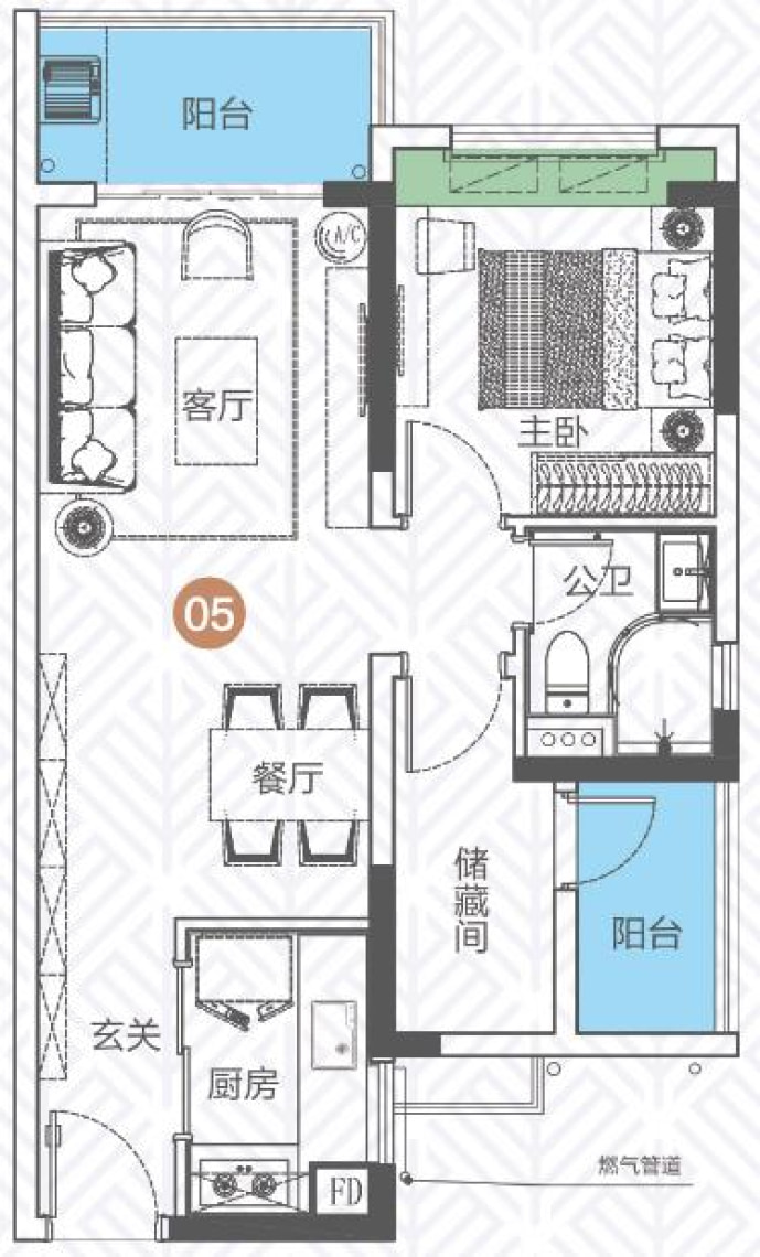 敏捷东樾府--建面 65m²