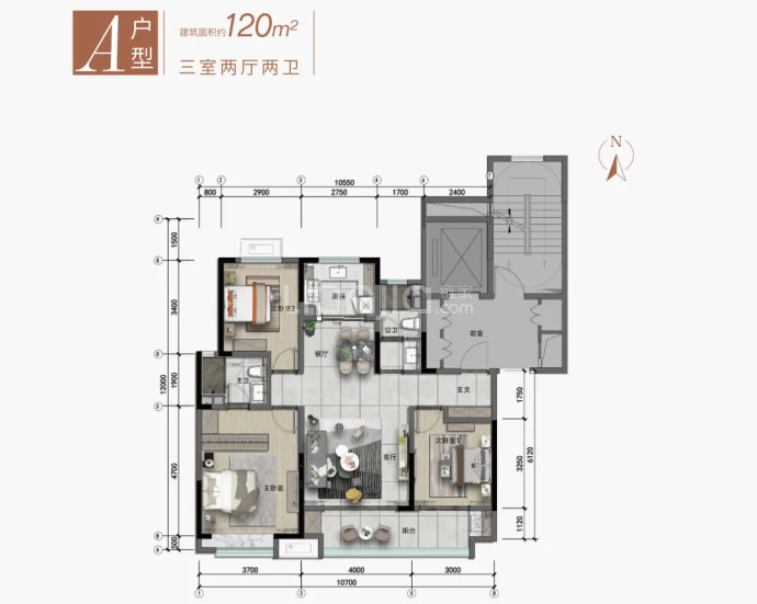 齐梦逸园--建面 120m²