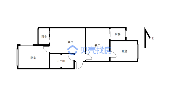 昭乌达小区 2居室 37万 业主诚心出售 建议实地看房-户型图