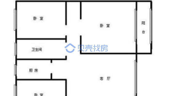 桃溪寿桃园 3室2厅 南-户型图