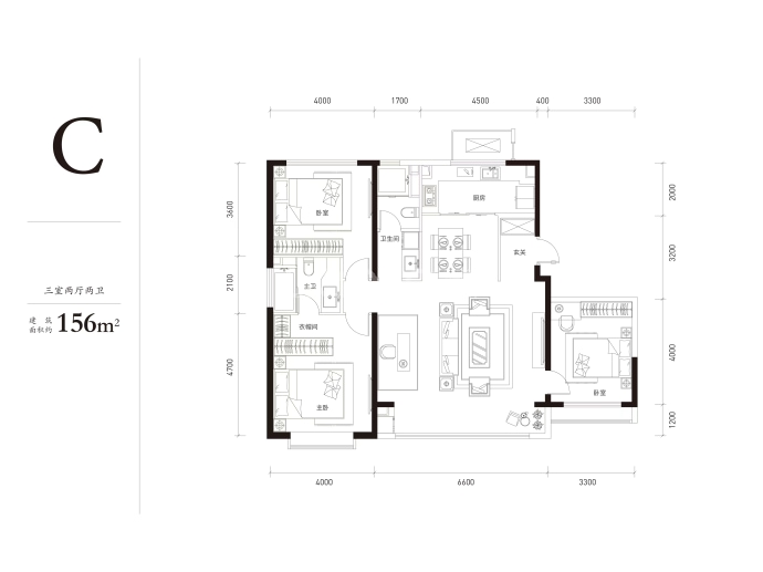 格调宝珀花园--建面 156m²