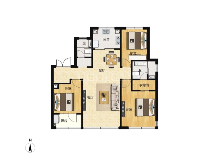 天一仁和·崂山湾壹号--建面 120m²