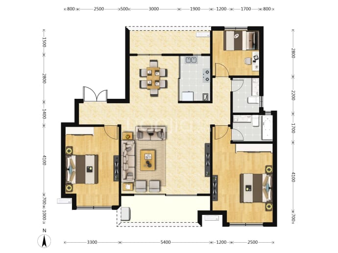 天宝·天鹅湾悦府--建面 141.04m²