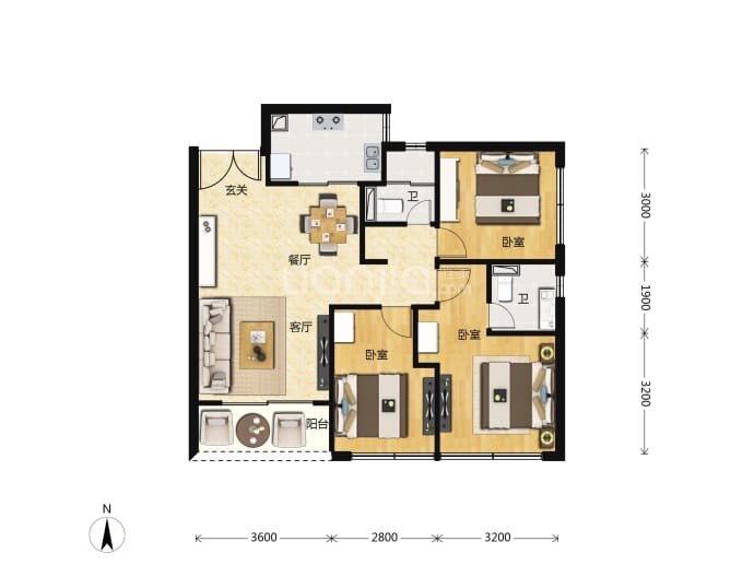 会展湾东城--建面 110m²