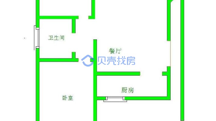 花倾城二区 2室1厅 东南 北-户型图