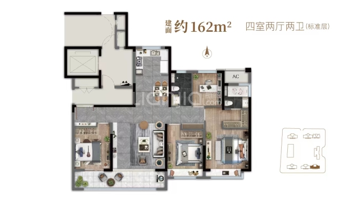 复星国际中心--建面 162m²