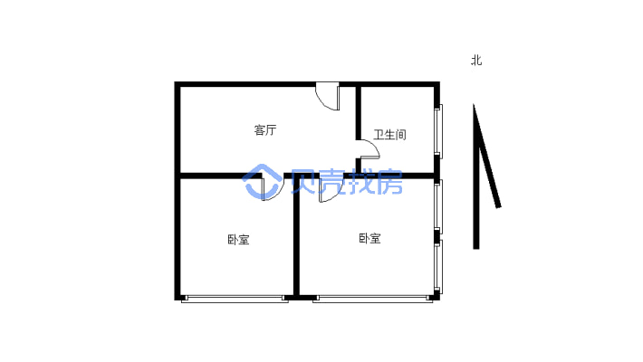 巴林石大厦 2室0厅 东-户型图