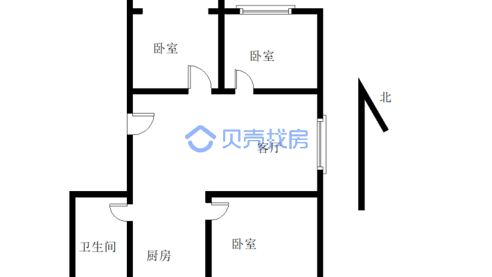 盛世嘉园B区 电梯楼 边户 三室 眼缘好 过户小税-户型图