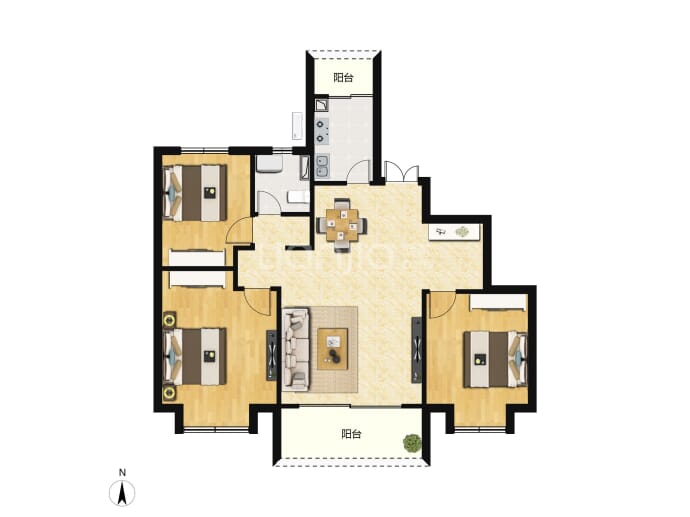 东湖璀璨天成--建面 122m²