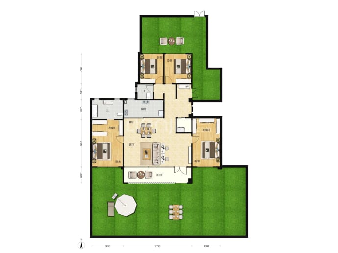 中电建国颂天青--建面 155m²