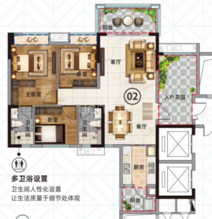 翔顺新成花园--建面 108.75m²