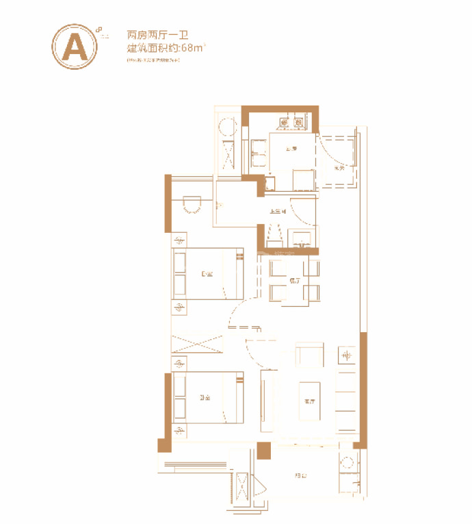 首开香颂--建面 68m²