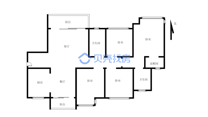 润峨眉 4室2厅 东南-户型图